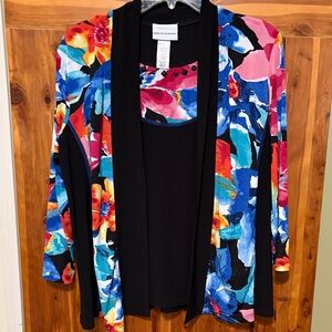 Alfred Dunner Multi Color Floral Print 2Fer
